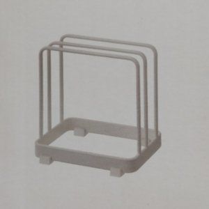 Yamazaki Home 2496 Plate Cutting Board Stand White